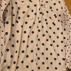 Polka Dot Button-Up Shirt